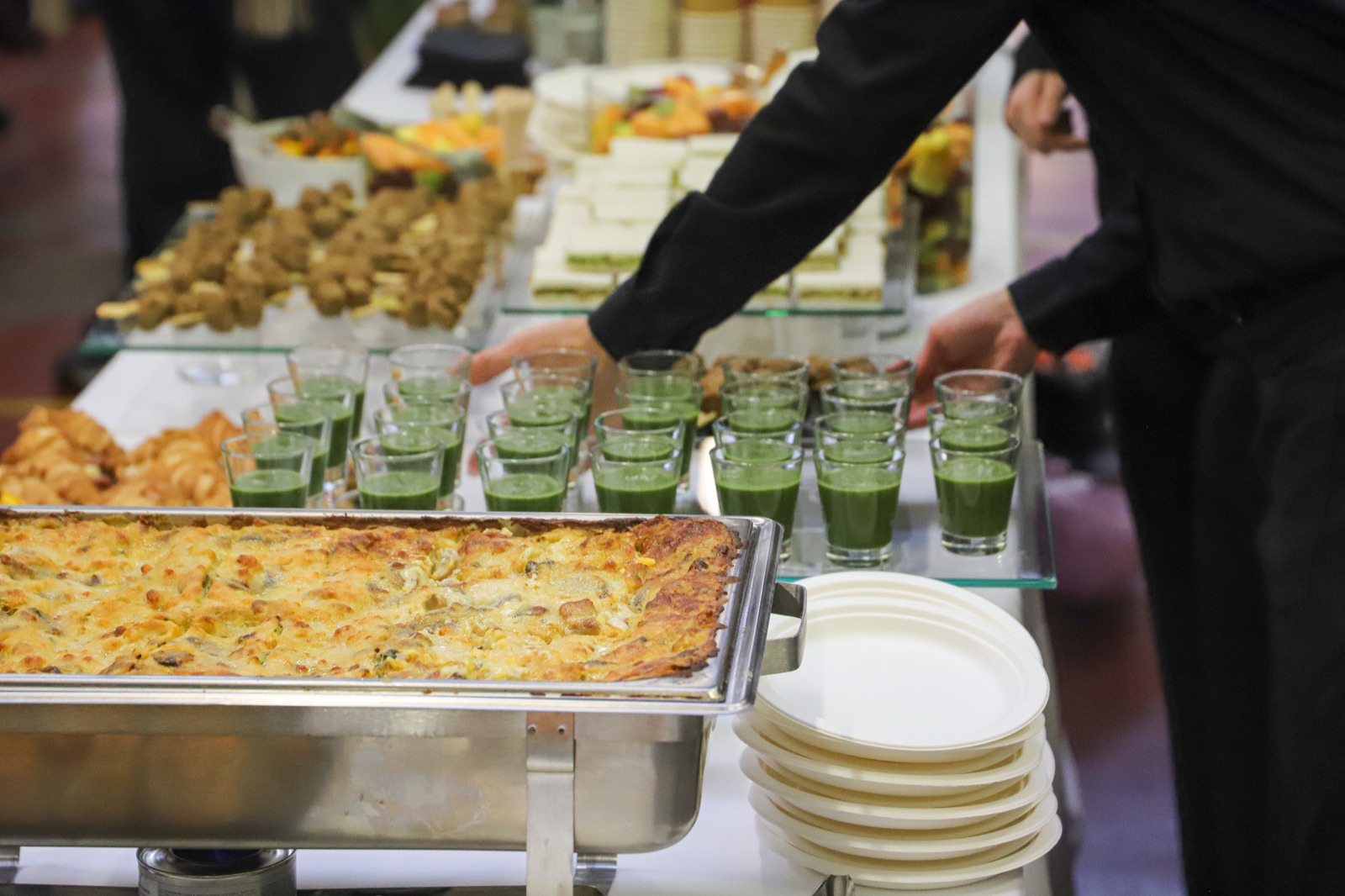 Close-up of buffet appetisers at Hilston Park